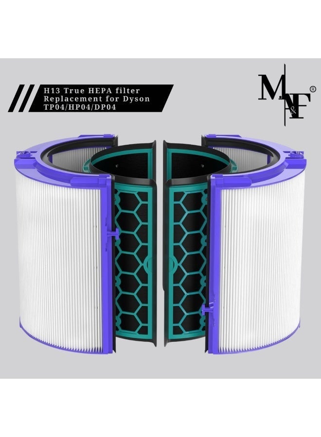 M.A&F's True HEPA Filter Replacement for Dyson TP04/HP04/DP04 Air Purifier, 360 Combi Glass Carbon Filter - Image 1